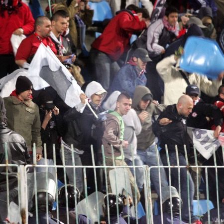 Fanii dinamovisti tin cu AS Roma