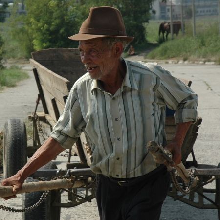Omul inhamat la caruta