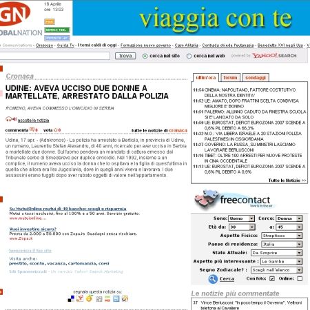 Român, arestat în Udine pentru crimă