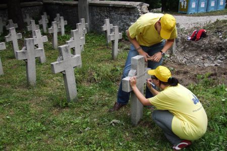 Voluntariat în cimitir pentru cinstirea eroilor