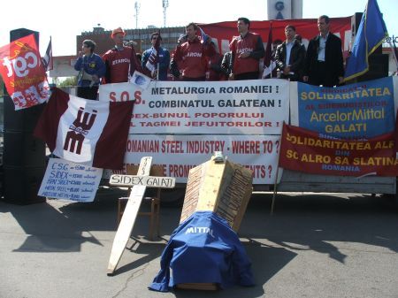 Miting la ArcelorMittal Galaţi