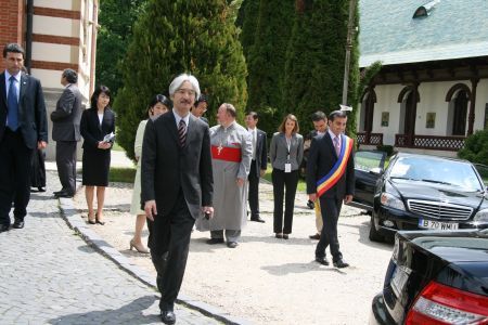 Prinţul Akishino, în vizită la Sinaia