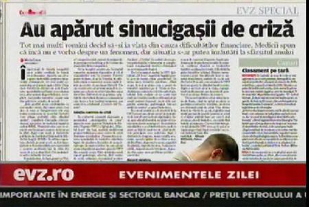 Sinuciderile de criză, dezbătute la “Evenimentele zilei”