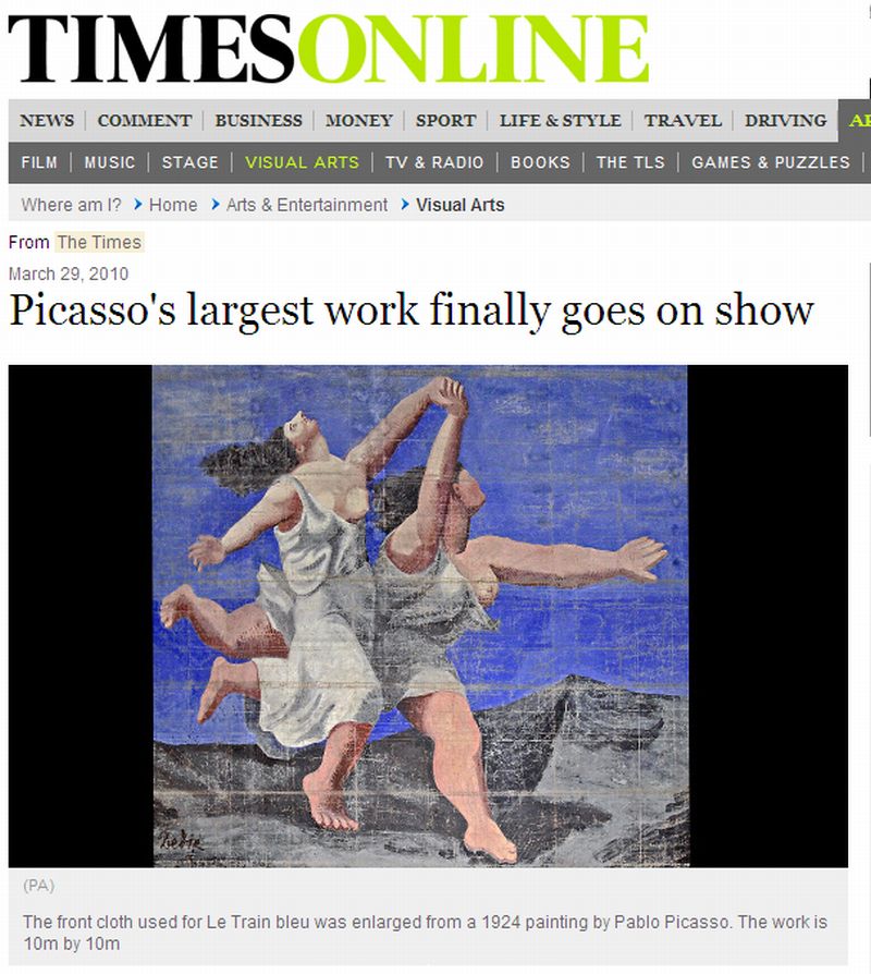 Cea mai mare operă a lui Picasso, expusă după 50 de ani
