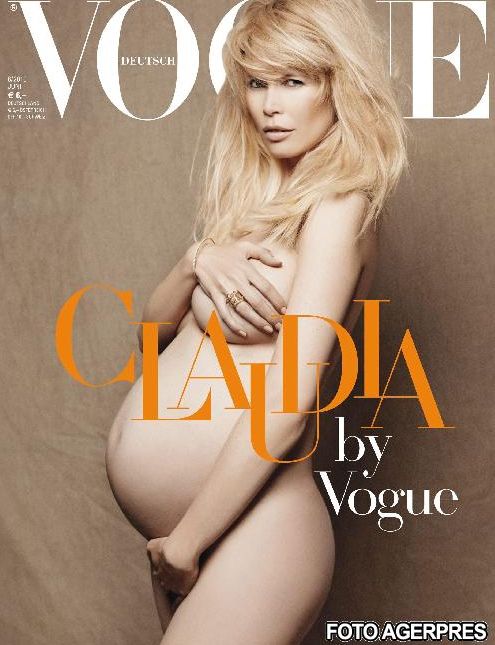 Claudia Schiffer, apariţie inedită în Vogue