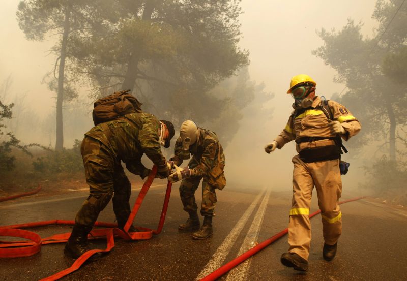 Incendii de pădure lângă Atena