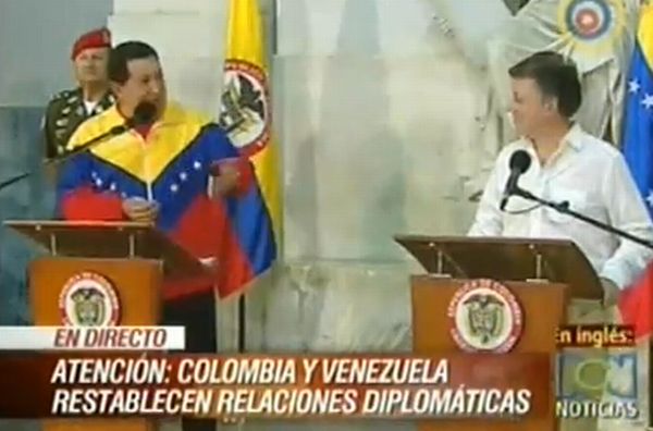 Chavez face pace cu partenerii columbieni