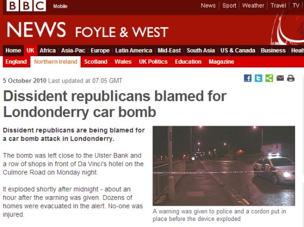 Explozie la Belfast