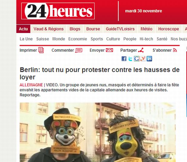 Protest în pielea goală în Germania faţă de creşterea chiriilor