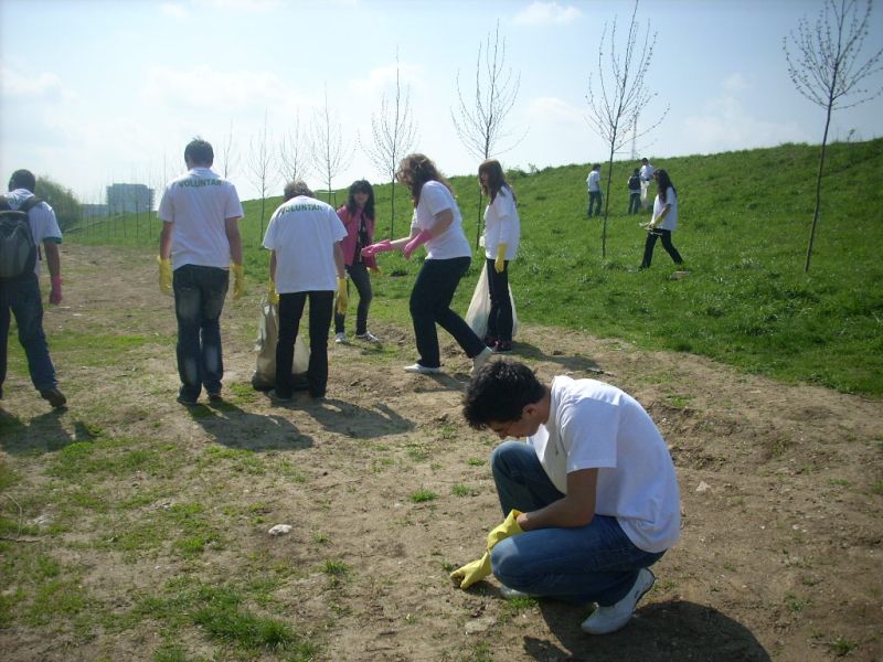 Voluntarii plantează pomi în "Ţara lui Andrei"