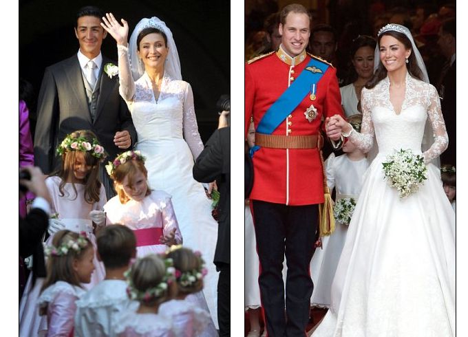 Rochia de mireasă a lui Kate Middleton, copie a celei purtate de fina lui Berlusconi