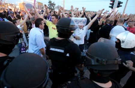 Fanii Timişoarei au protestat din nou