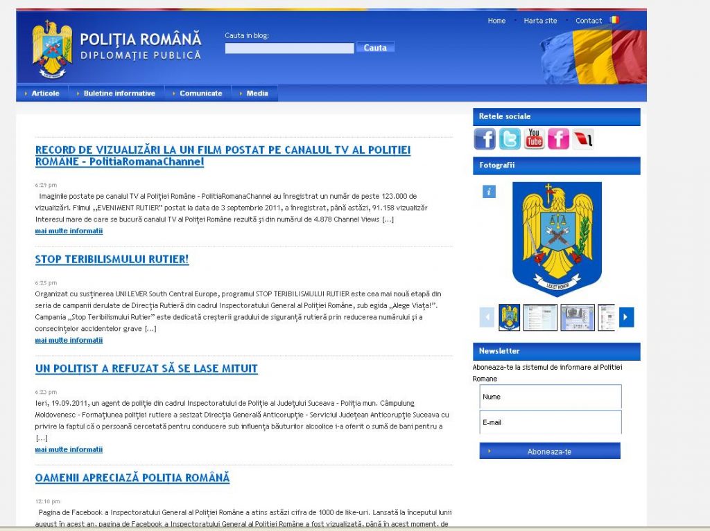 Verde la criticat de poliţişti! Poliţia Română şi-a făcut blog