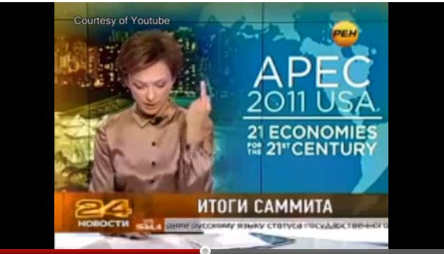 Rusia: Prezentatoarea care a făcut un gest obscen la adresa lui Obama, concediată