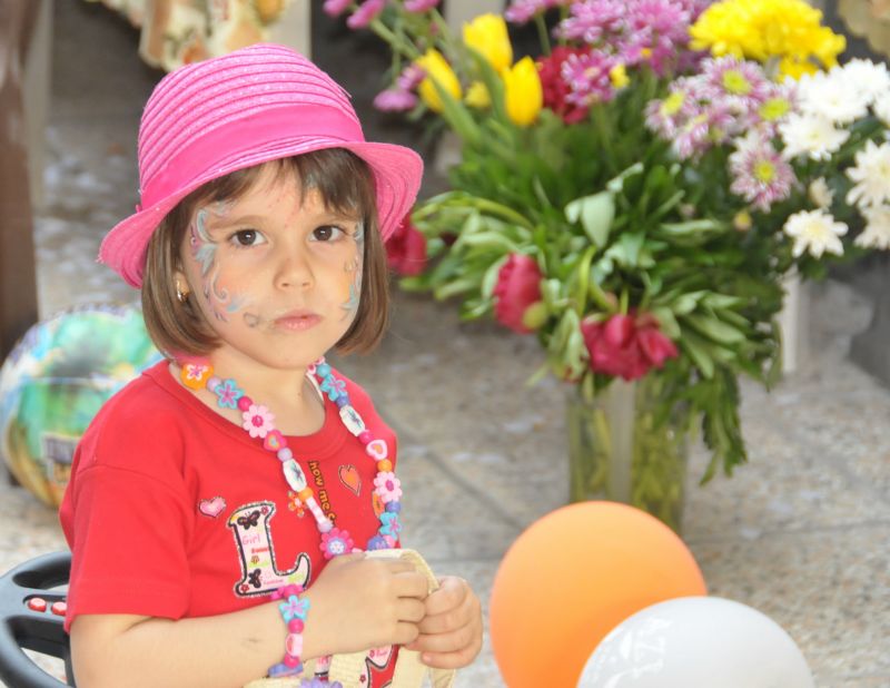 Măriuca, profesoara de germană a familiei la patru ani