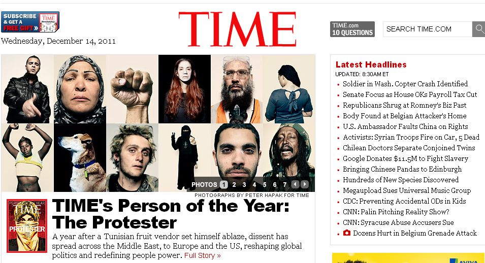 "Protestatarul", personalitatea anului pentru revista Time