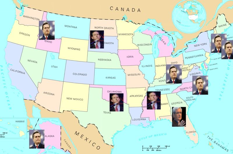 EXCLUSIV. Analiză Super Tuesday: Goliat vs.David. Romney îşi confirmă statutul de favorit