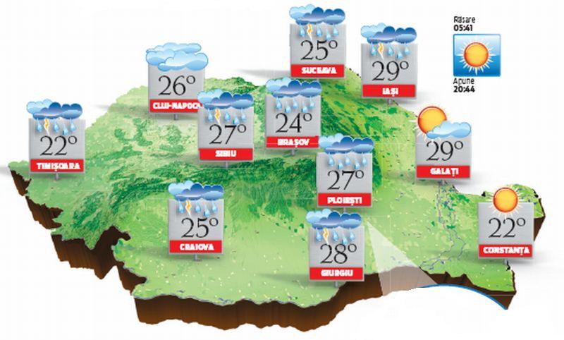 Nu scăpăm de ploi, vânt şi cer noros