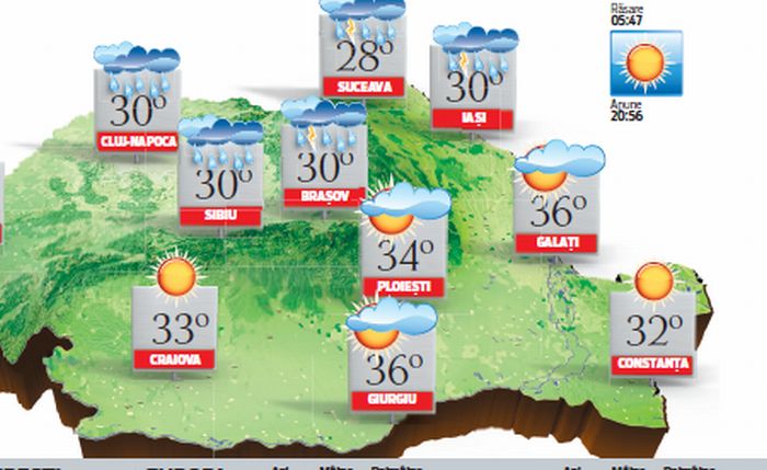 COD GALBEN DE CANICULĂ. VEZI JUDEŢELE VIZATE