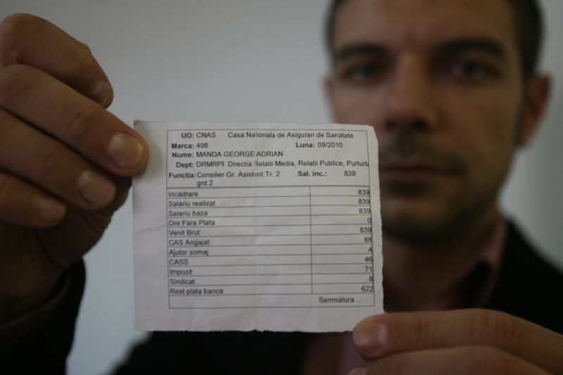 Salariul mediu a crescut cu 10 lei în aprilie