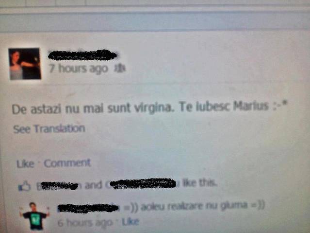 Cel mai intim detaliu pe care putea să-l posteze o puştoaică pe Facebook. Până şi prietenii ei au luat-o peste picior