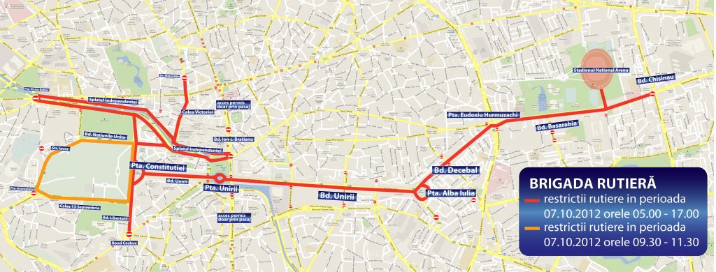 TRAFIC BLOCAT ÎN CAPITALĂ: Două zile de maraton. Vezi HARTA CU RUTE OCOLITOARE!