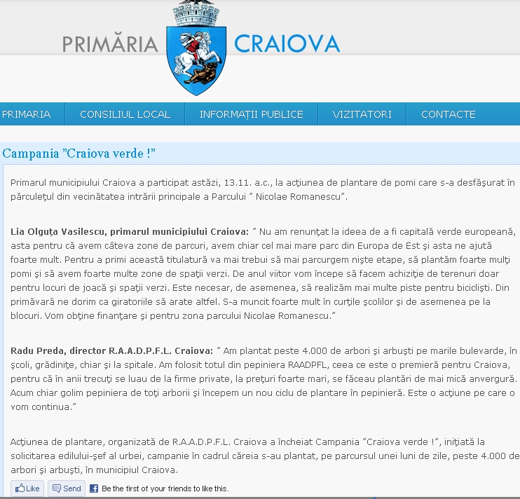 Prim?ria Craiova face reclam? mascat? candida?ilor USL Dolj