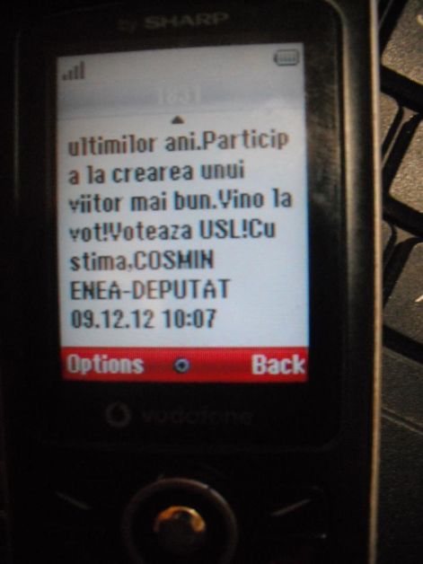 ALEGERI PARLAMENTARE 2012. Invazia telefoanelor otr?vite: „A?i fost la vot?”