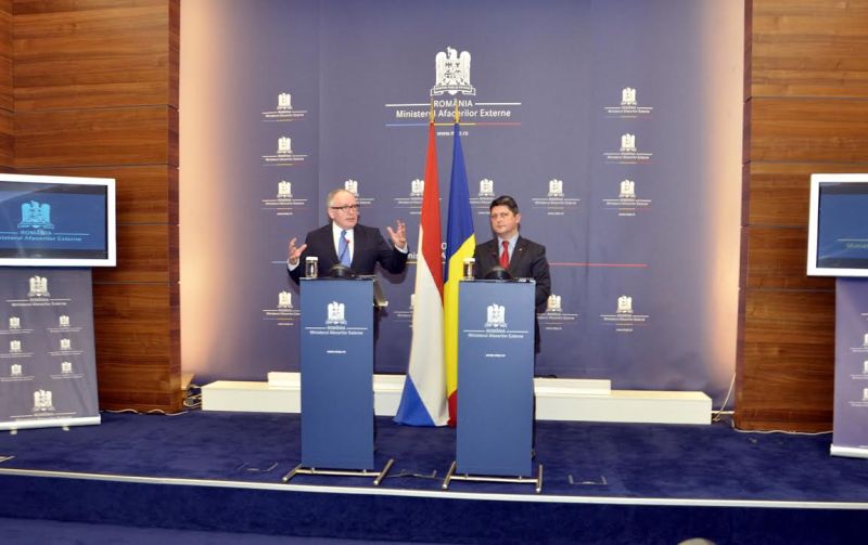 Corlățean către omologul OLANDEZ: Sperăm într-o decizie privind SCHENGEN până la finalul anului. NU vedem legătura cu MCV