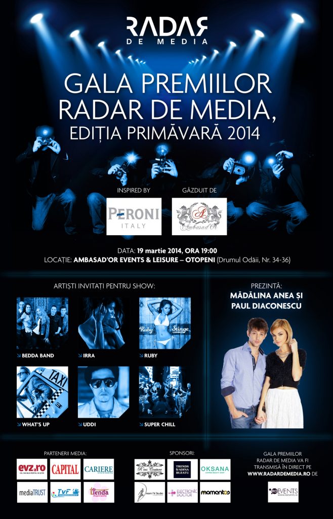 GALA PREMIILOR RADAR DE MEDIA, EDIȚIA PRIMĂVARĂ 2014