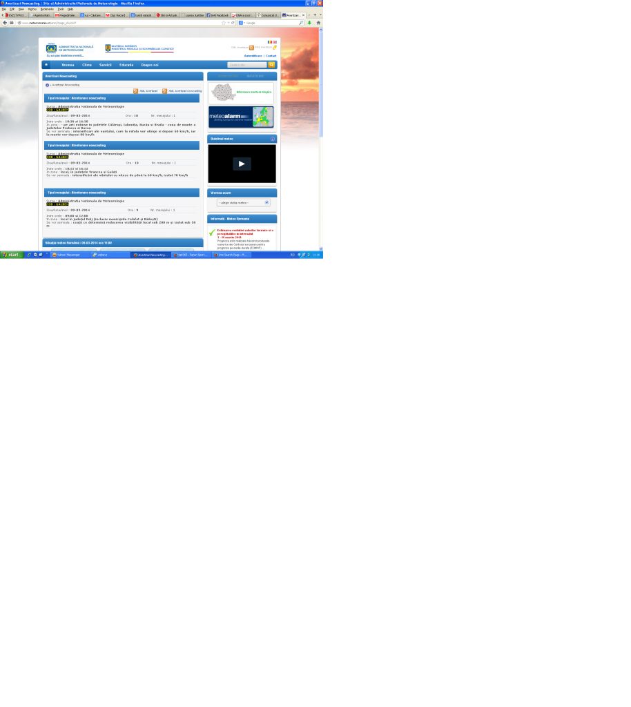 UPDATE. AVERTIZARI METEO. ANM a extins codul galben de vânt