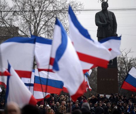 1 Mai cu stegul Rusesc, în Crimeea: Putin este preşedintele nostru