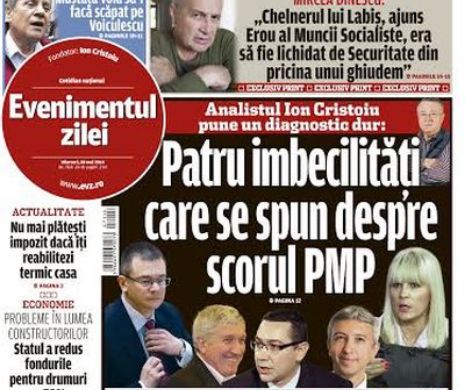 Ce puteţi citi în Evenimentul zilei de miercuri, 28 mai