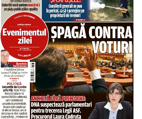Ce puteţi citi în Evenimentul zilei de joi, 12 iunie