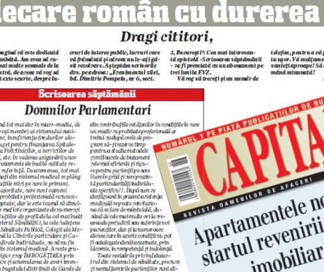 CUVÂNTUL CITITORULUI. Fiecare român cu durerea lui