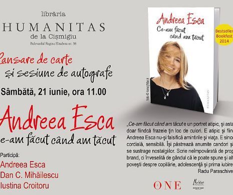 Unde fugim de-acasă? Andreea Esca își lansează o carte