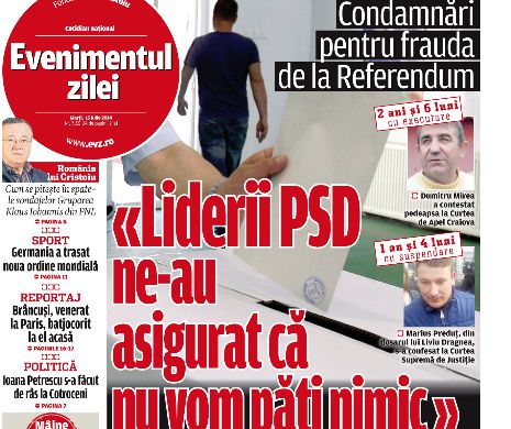 Ce puteţi citi în Evenimentul zilei de marți, 15 iulie
