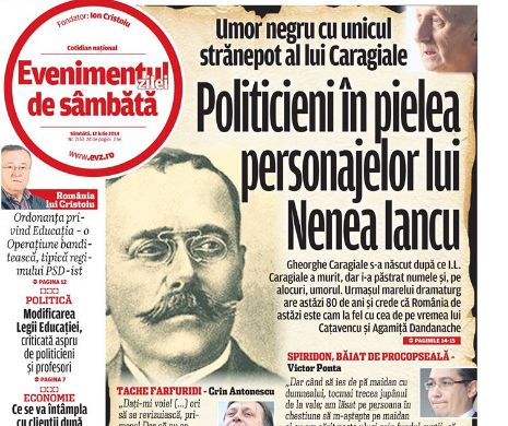 Ce puteţi citi în Evenimentul zilei de sâmbătă, 12 iulie
