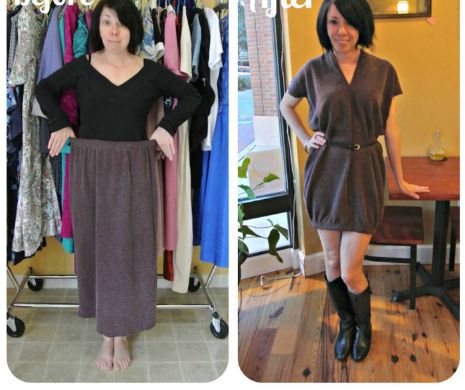 Femeia care transformă hainele SECOND-HAND, în vestimentaţie ELEGANTĂ. Imagini ÎNAINTE şi DUPĂ  | GALERIE FOTO