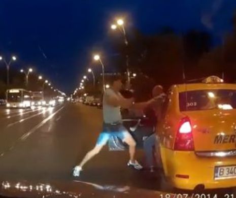 IMAGINI ȘOCANTE. Violențe în plină stradă. BĂTAIE între un tânăr și un TAXIMETRIST