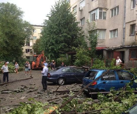 Pagube uriaşe, la Medgidia, după o furtună cumplită