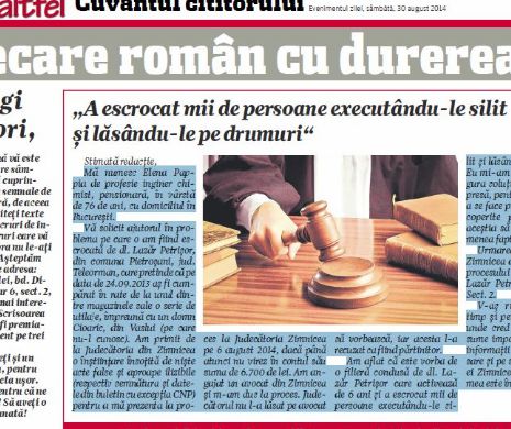 Cuvântul cititorului. Fiecare român cu durerea lui