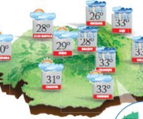 PROGNOZA METEO. Vremea va deveni frumoasă și călduroasă, iar aria precipitațiilor se restrânge