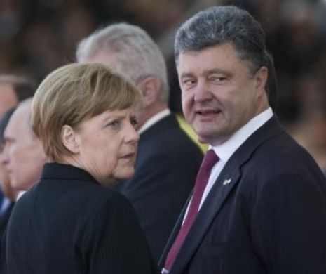 RĂZBOIUL DIN UCRAINA: convorbire telefonică între Merkel şi Poroşenko