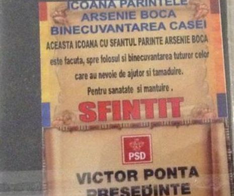 Patriarhia Română: Folosirea unei fotografii cu părintele Arsenie Boca în CAMPANIA lui Victor Ponta, o iniţiativă EXAGERATĂ