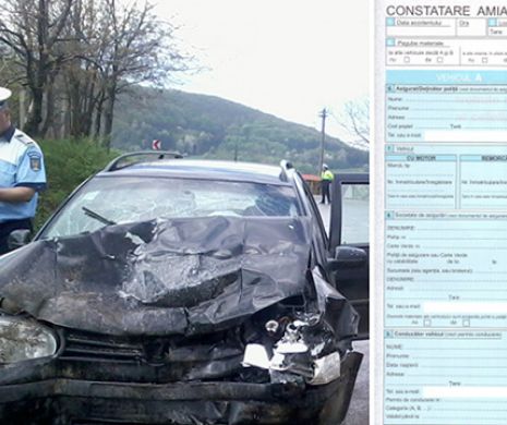 Poliţiştii au rămas FĂRĂ CUVINTE. Ce a putut să deseneze un şofer pe o CONSTATARE AMIABILĂ