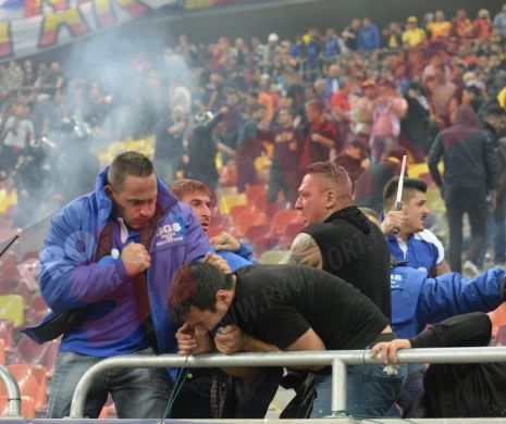 ROMÂNIA-UNGARIA. Statistică neagră: 46 de români RĂNIŢI, 30 de fani reţinuţi
