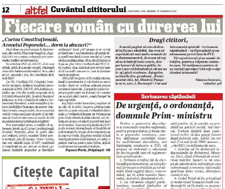 Fiecare român cu durerea lui. „Curtea Constituțională, Avocatul Poporului... dorm la abuzuri?”