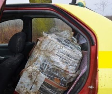 Noua metodă prin care traficanții aduc țigările Plugaru în România. Țigaretele sunt trecute peste graniță cu taxiul