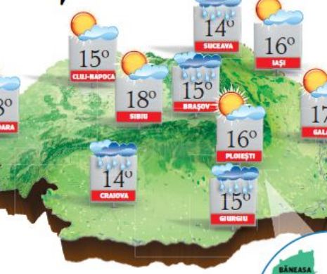 PROGNOZA METEO. Vreme frumoasă și caldă, cu temperaturi în creștere